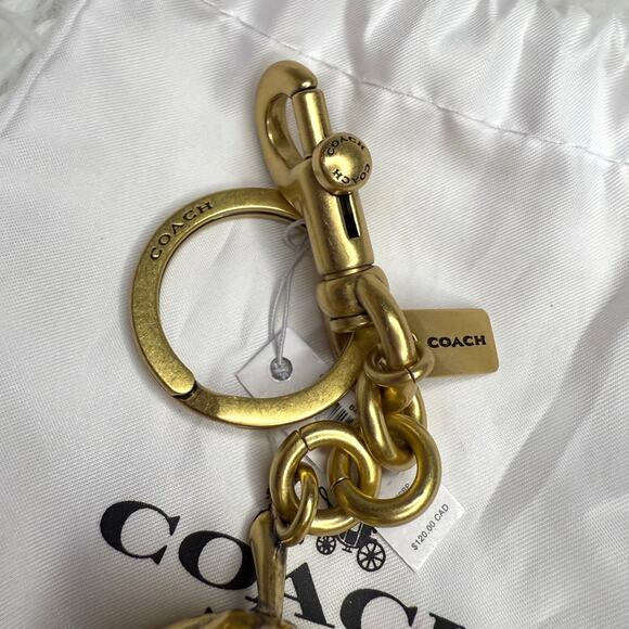 NWT COACH Pear Bag Charm Key Fob - Picture 3 of 4